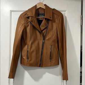 Badgley Mischka Women's Tan Leather Jacket